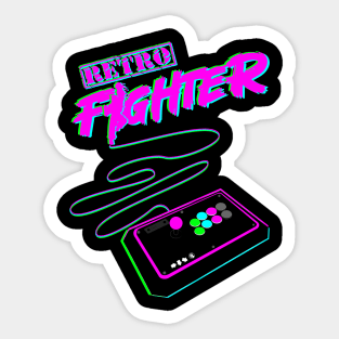 RETRO FIGHTER-PINK Sticker